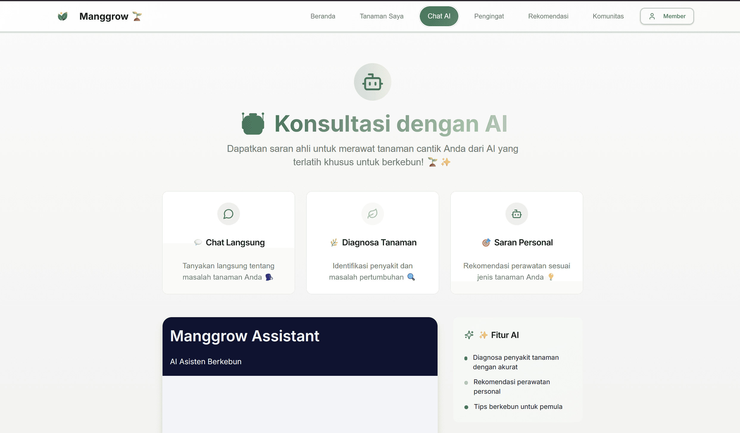 Manggrow.id | AI Plant Assistant & Monitoring